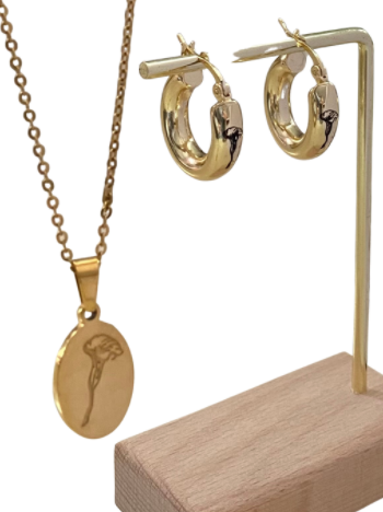 Prosperity Hoops & Arum Pendant