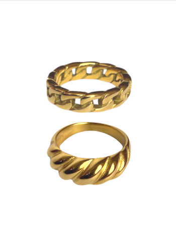 Chunky Croissant & Ivy Rings