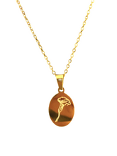 Load image into Gallery viewer, Arum Lily Gold Plated Pendant Necklace Chain 
